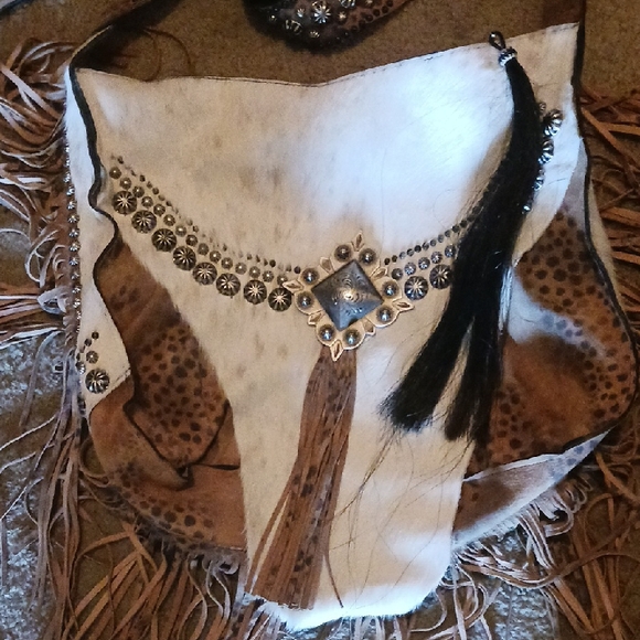 Arohoe Bohemian Soft Leather & Fur Fringe Shoulder Bag - Picture 3 of 16